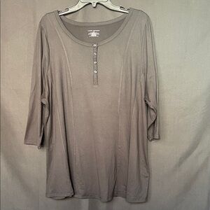 Lane Bryant Black Button Down Shirt